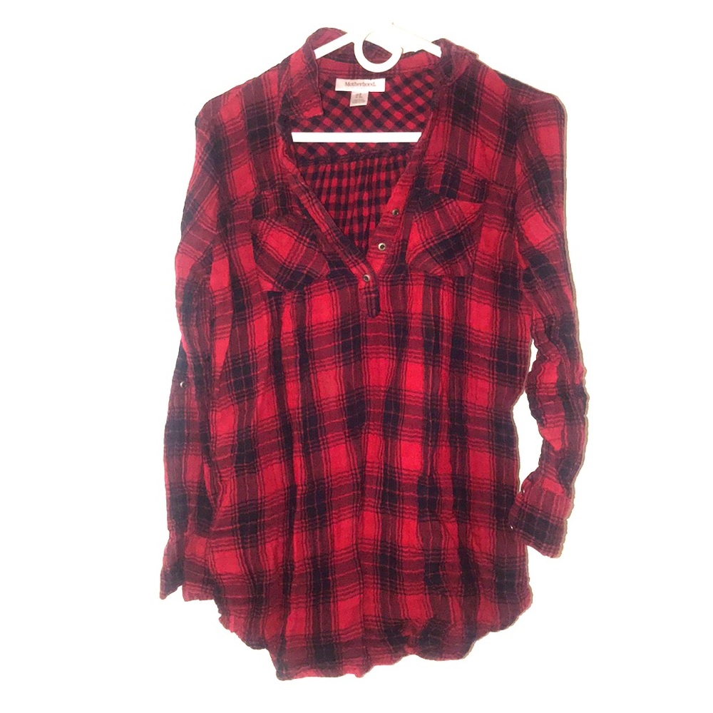 Red plaid tunic